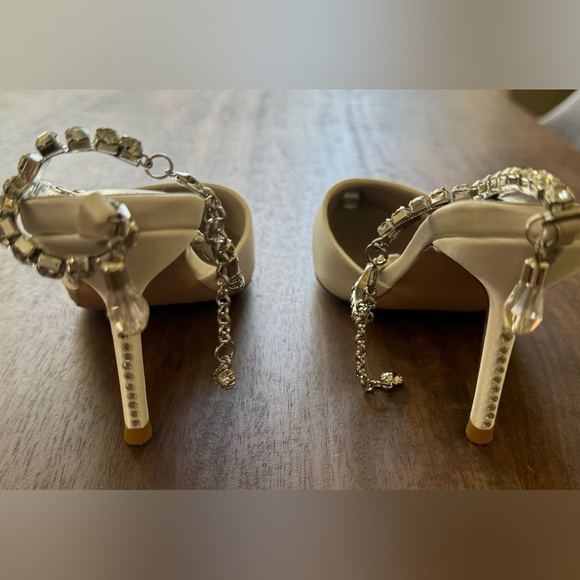 Ivory pointed crystal strap heels Size:38 - Picture 2 of 3